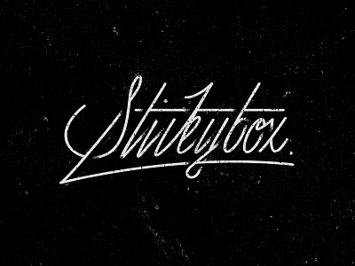 Stickybox. dust grunge handlettering letter line logofont logotype outline typo typography