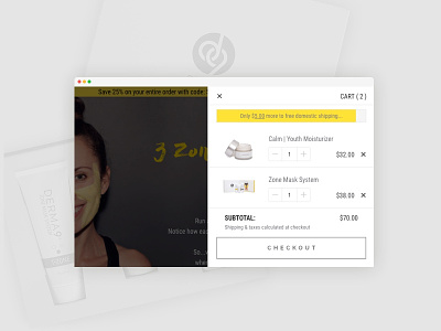 Derma9 Shopify Plus Cart/Checkout checkout design development ecommerce shopify shopify plus