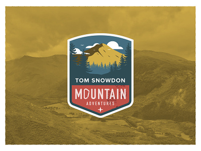 Tom Snowdon Mountain Adventures adventures badge boot button carabiner logo mountain navigation sheild snowdon visual identity