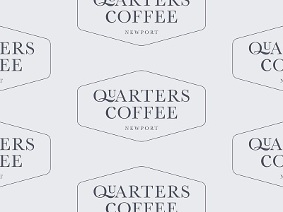 Quarters Coffee logo barista coffee community logo newport quarters service shop wales