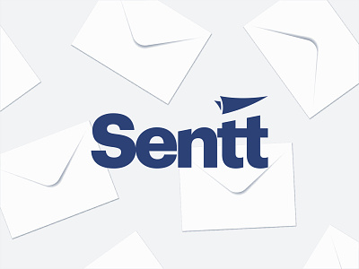 Sentt logo email mail mailbox marketing paperplane post postcard userinterface visual identity