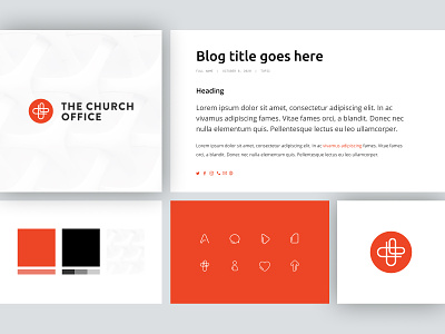 The Church Office brand and website design blog brand church church design icon identity logo office orange pattern website
