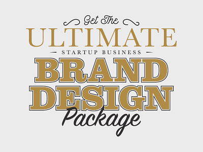 Brand Package brand design display font gold logo package squarespace type website