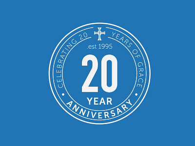 20 Year Anniversary anniversary chrsitchurch church design logo newport stamp