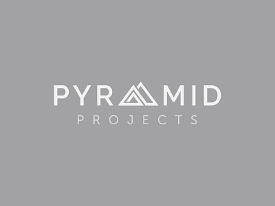 Pyramid Projects 1 branding design grey scale logo music projects pyramid