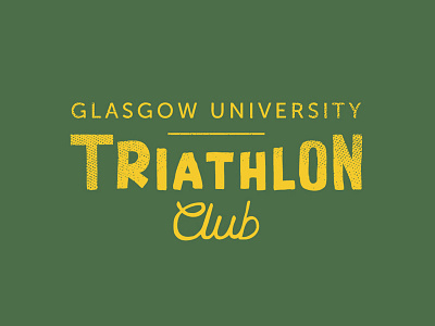 Glasgow University Triathlon Club Logo badge club design glasgow hand drawn logo sport triathlon university