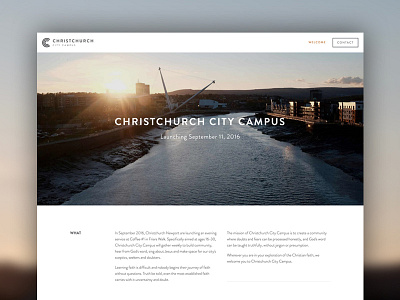 Christchurch City Campus Squarespace Website campus church city design newport onepage river squarespace website