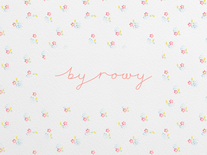 Animated By Rowy Logo after effects animation floral flowers hand lettering handmade lettering logo motion patterns