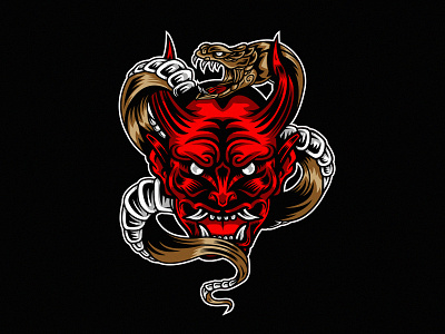 Demon illustration vector