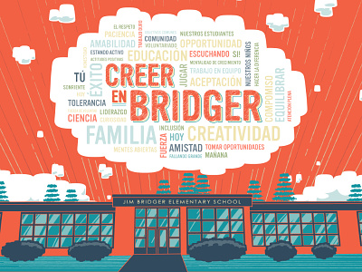 Charity Poster (Bridger) bright colors illustration print