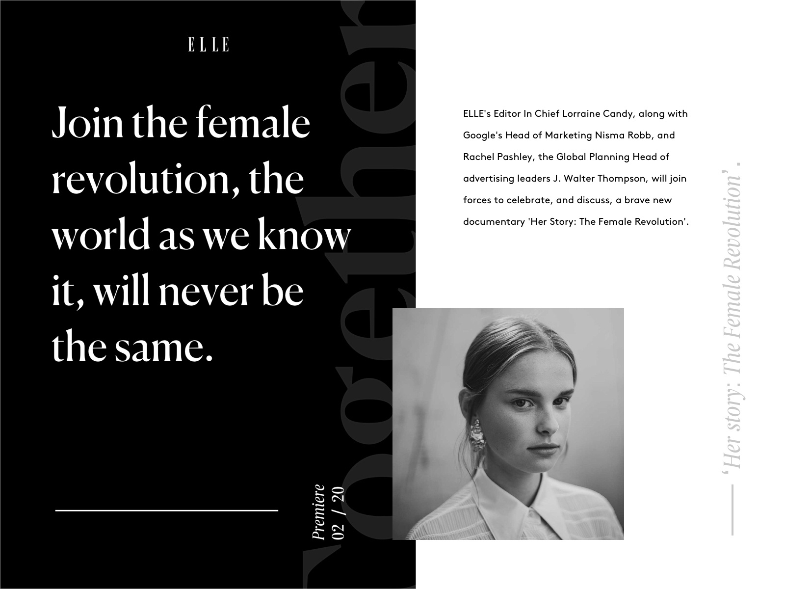 Female force" documentary editorial concept design for ELLE. by Jaime  Lucero on Dribbble