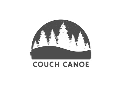 Couch Canoe Logo outdoor logo vintage outdoor