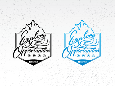 Listrak Winter summit Logo design explore hand lettering illustration