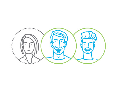 SMS Personas icons illustration people profile sms