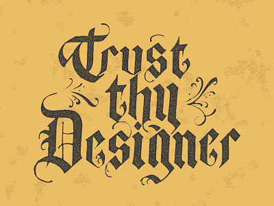 Graphic Commandments blackletter design gothic type