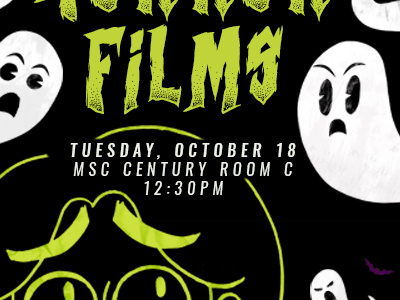 Horror Films black dark ghosts green spooky type