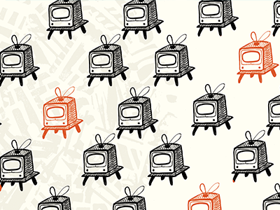 Tv book design handmade pattern tv