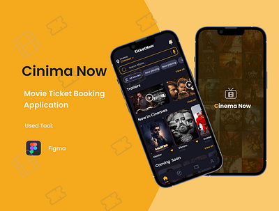 Movie Ticket Booking App animation app branding design illustration logo movie movie ticket ui