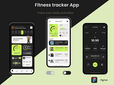 Fitness Tracker App app design fitness tracker mobile design ui