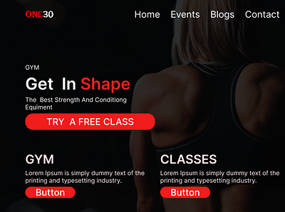 Fitness Landing Page....#Fitness 3d animation design fitness graphic design logo ui ux website