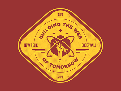 Coderwall / New Relic T-Shirt badge beyond branding future identity illustration infinity logo space tshirt vector web