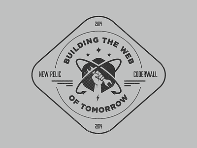 Coderwall / New Relic T-Shirt - Invert badge beyond branding future identity illustration infinity logo space tshirt vector web