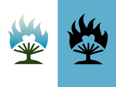 Burning Bush Logo bush fire heart ministry symbol