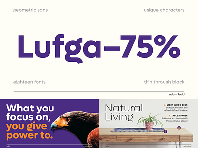 Lufga Font Family design display font lettering modern retro simple text type typeface typography vintage