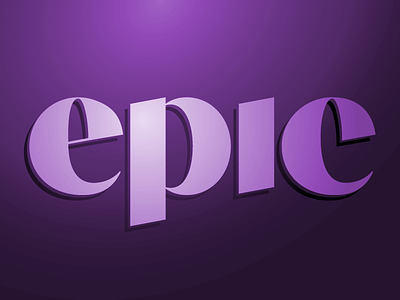 Epic Type contrast graphic lettering letters sans serif type