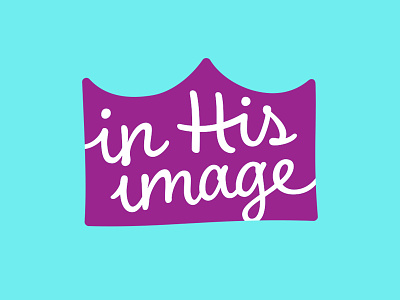In His Image Dolls Logo crown custom font fun kids lettering logo script typeface youth