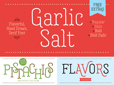 Garlic Salt Font font food hand drawn organic packaging serif type typeface
