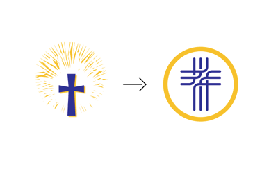 Shelton-Reid Cross Symbol Redesign circle cross lines logo redesign symbol
