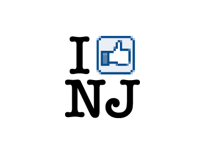 I Like New Jersey blue hand icon like thumb