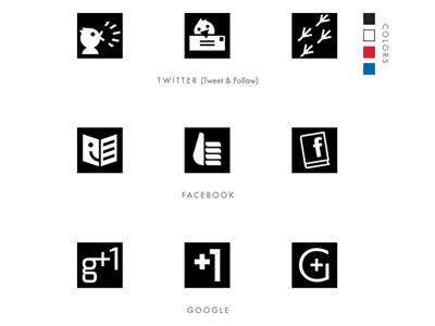 Social Media Icons bird book contrast facebook g google hand icon plus simple square twitter