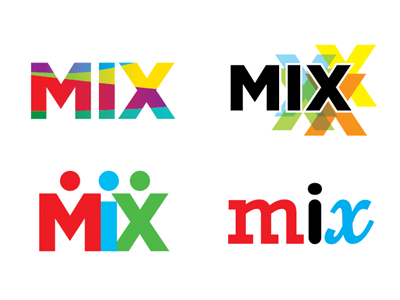 Mix - Where People & Ideas Mix (Concepts) color concepts contrast letters people type wordmark