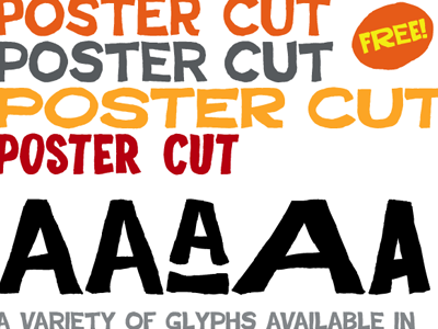 Poster Cut Free Font display font free letters poster saul bass