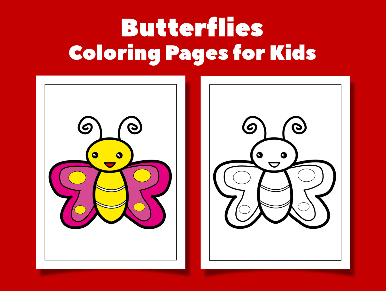 Butterflies Coloring Pages for Kids by Md Monir Hossain Bhuiyan on Dribbble