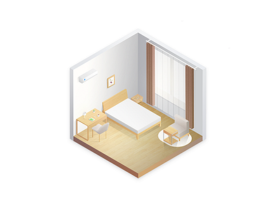 Isometric house——Ziroom house isometric room ziroom