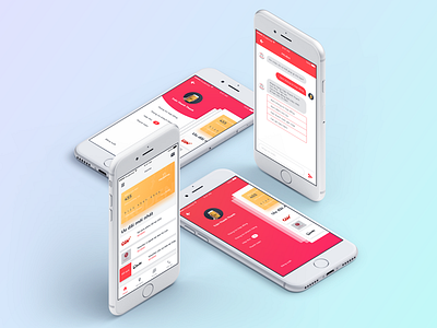 PruCare - Customer care app card member card menu mobile navigation concept right menu ui