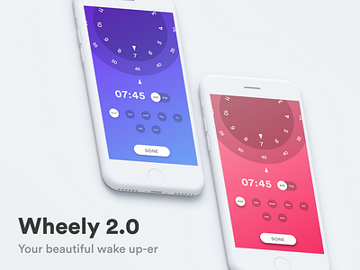 Wheely 2.0 app gradient ios app ios design material design trendy ui design