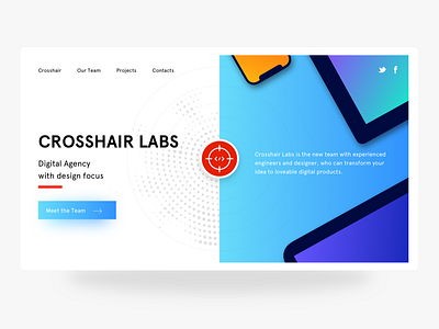 Crosshair Labs ho chi minh landing page minimalism portfolio ui design vietnam webdesign