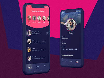 Soundmate - A remastered chatting app fancy music app text tab ui
