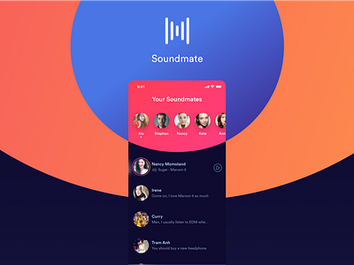 Soundmate - A remastered chatting app fancy music app text tab ui