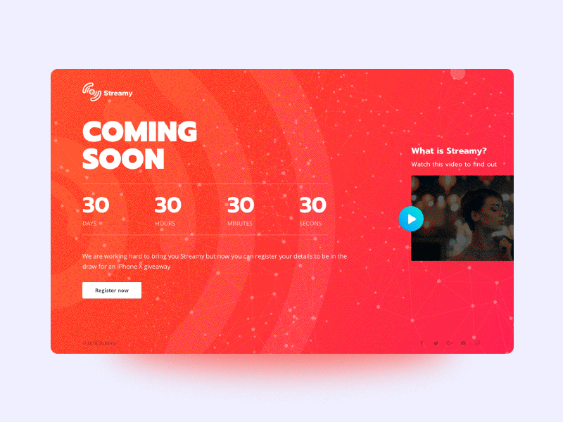 [4.5 MB GIF] Countdown Page Interactions clean flat design hochiminh illustration landing page minimal ui design vietnam