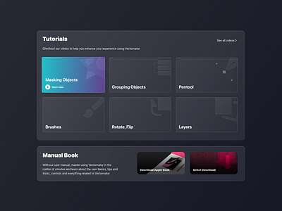 Card UI On Black gradient illustration landing page minimal ui ui design