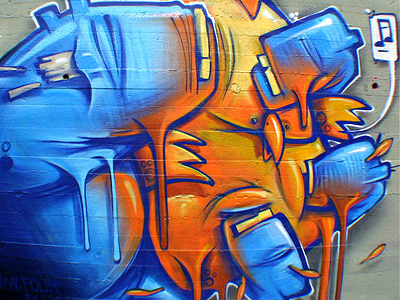 Chicken arsek four graffiti plus spraypaint