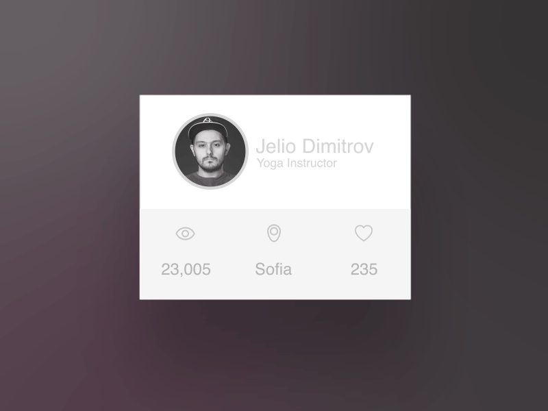 Profile Box - AE project file after effects animation app flat free freebie iphone profile ui ui animation
