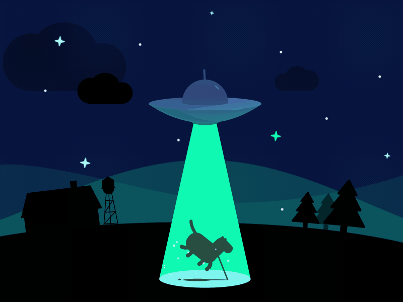 Alien abduction 2d alien alien abduction animation arsek bulgaria four plus motion graphics shop sofia ufo