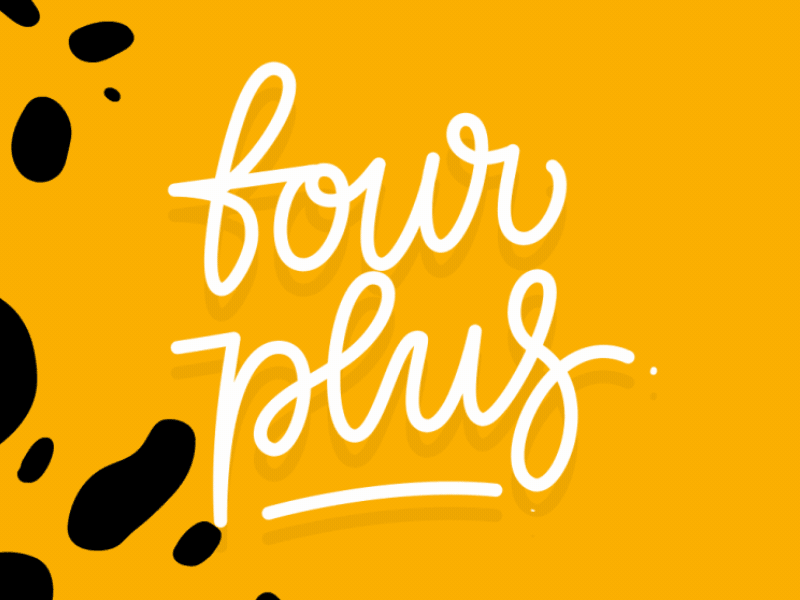 Four Plus Studio - logo animation hand drawn flash animation stroke animation four plus sofia bulgaria arsek lettering motion graphics animation 2d