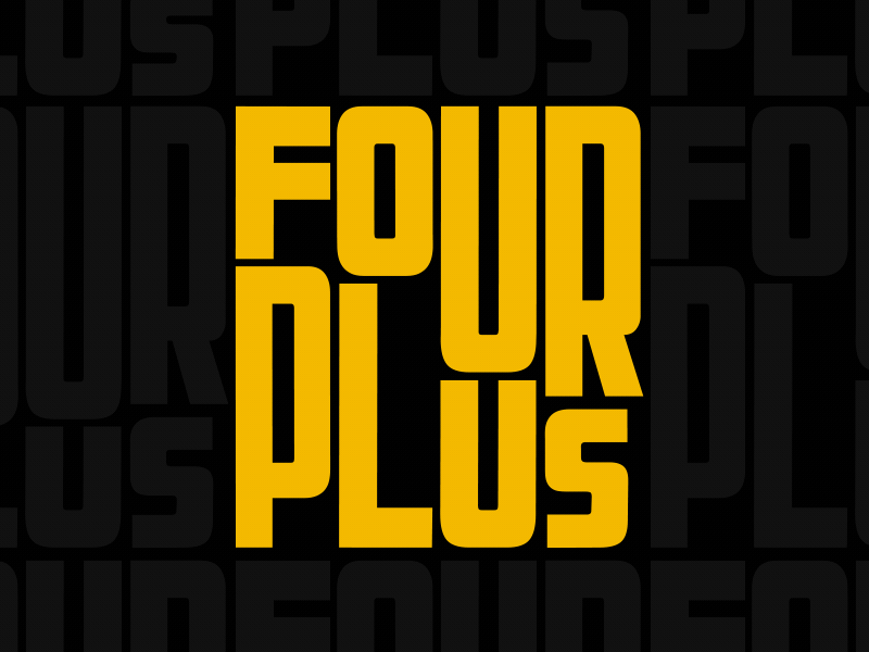 FourPlus Stretching typo after effects arsek experiment logo animation motion graphics strech typography vector